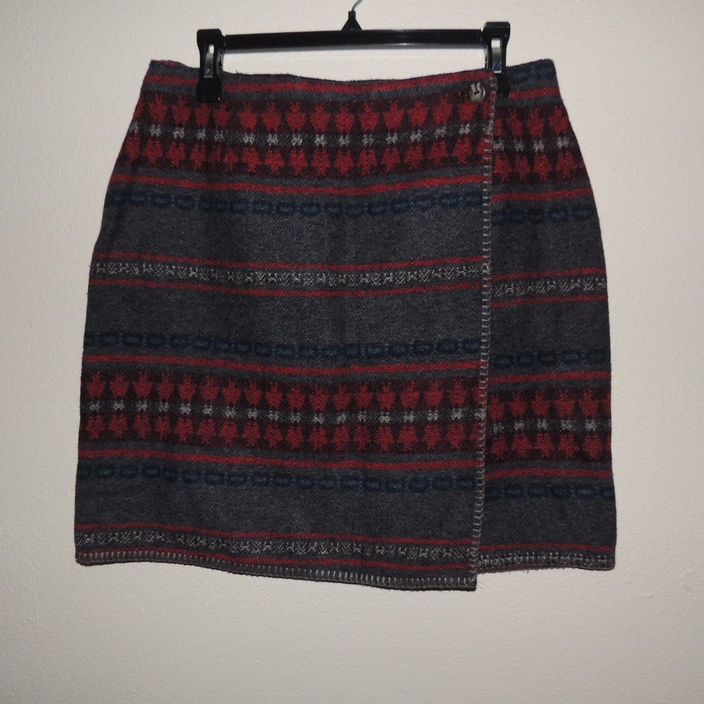 Anchor blue wool blend skirt
